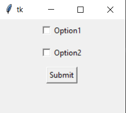Python Tkinter Check Button