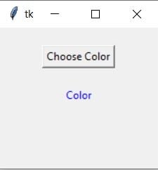 Tkinter color window