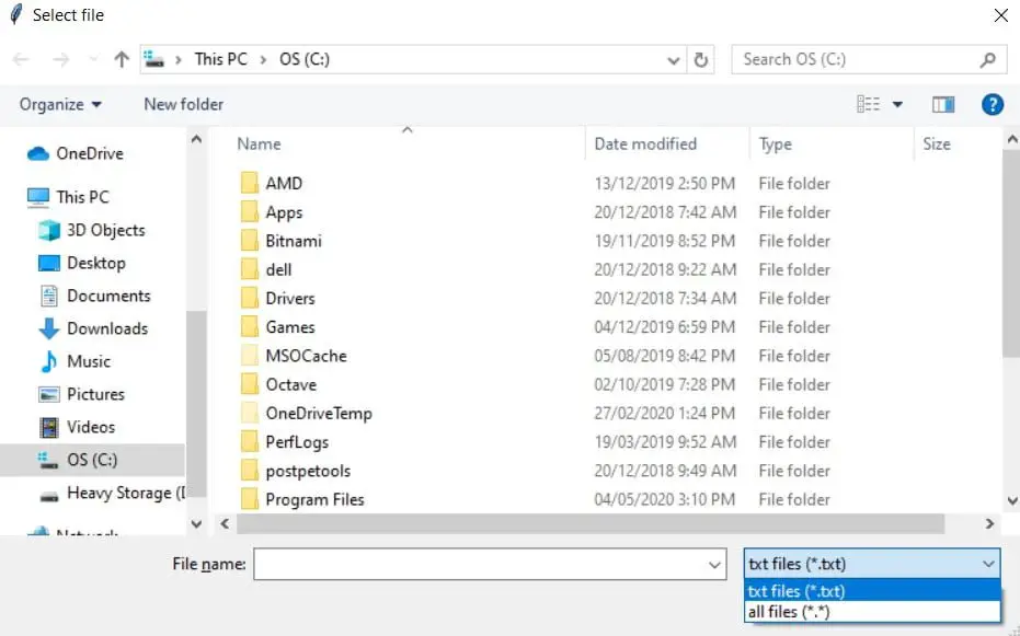 CodersLegacy Tkinter FileDialog