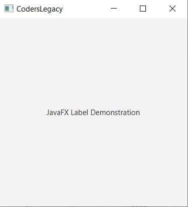 JavaFX Label example