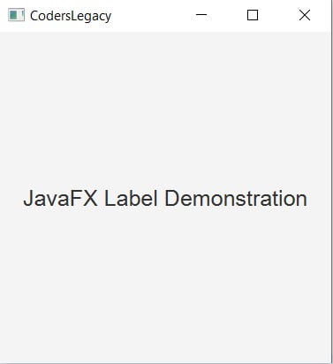 JavaFX Label Font 