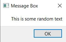 Simple QMessageBox