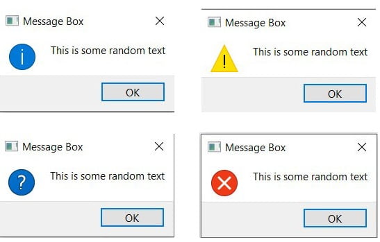 Different Types of QMessageBox Icons- PyQt5