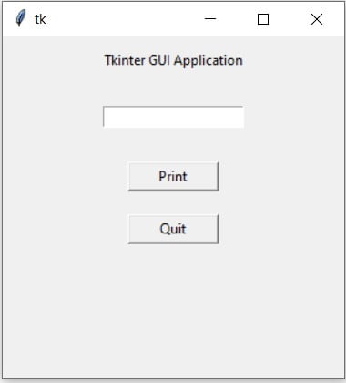 Tkinter GUI Example