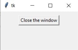 Tkinter close window