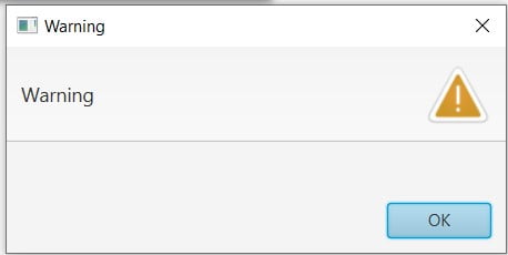 JavaFX Alert Warning