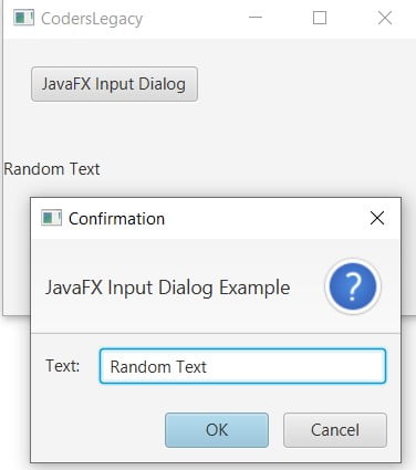 JavaFX InputDialog