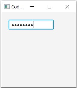 JavaFX PasswordField Example