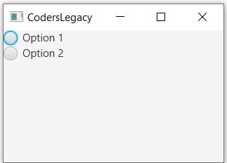 JavaFX RadioButton