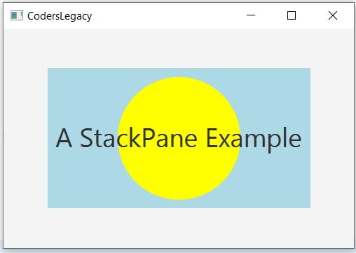 JavaFX StackPane example