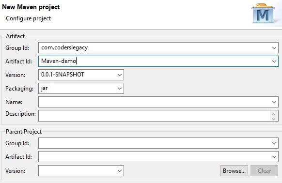 Eclipse Maven project 