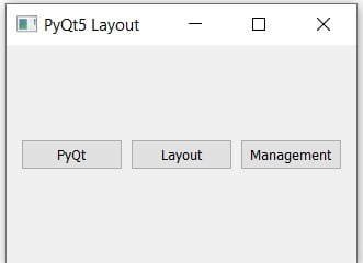 PyQt QHBoxLayout