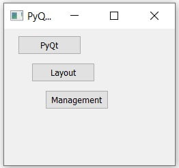 PyQt layout management - absolute positioning 