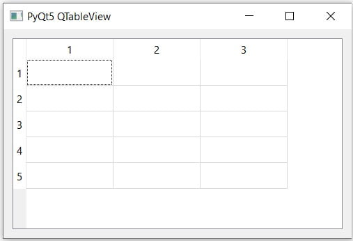 Работа с qtableview python