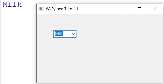wxPython ComboBox Example