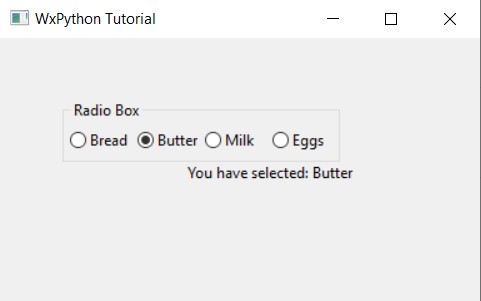 wxPython RadioButton Horizontal