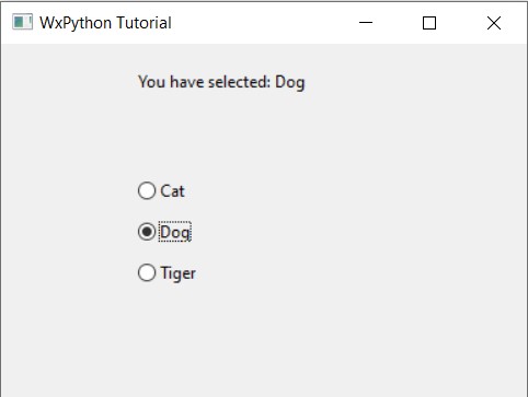 wxPython RadioButton Example Code