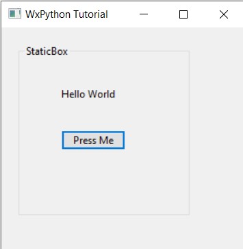 wxPython StaticBox example