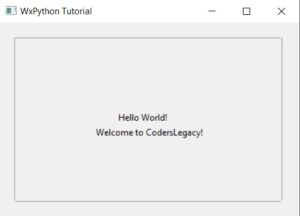 wxPython StaticLine Widget - CodersLegacy