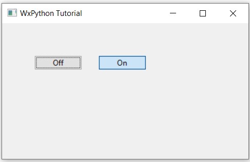 wxPython Toggle Button Widget Example