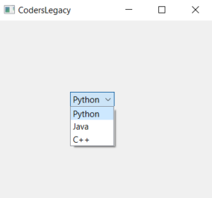 PyQt6 QComboBox - CodersLegacy