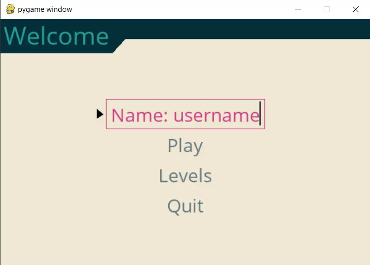 How to create a Menu in Pygame