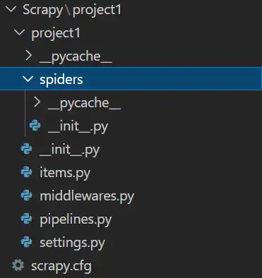 Scrapy startproject tutorial