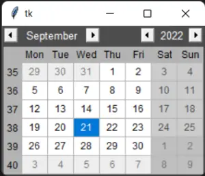 Python Tkcalendar - Creating A Date Picker Calendar