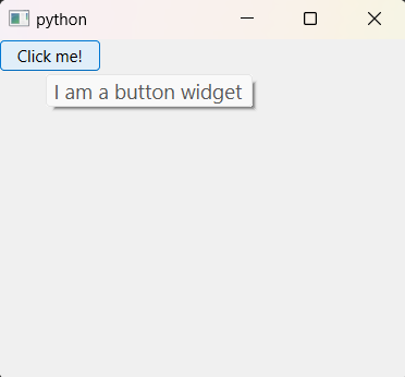 PyQt6 Tooltips