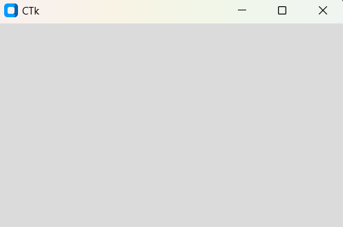 Empty CustomTkinter window