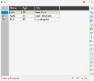 Exploring Data Tables in Tkinter with PandasTable - CodersLegacy